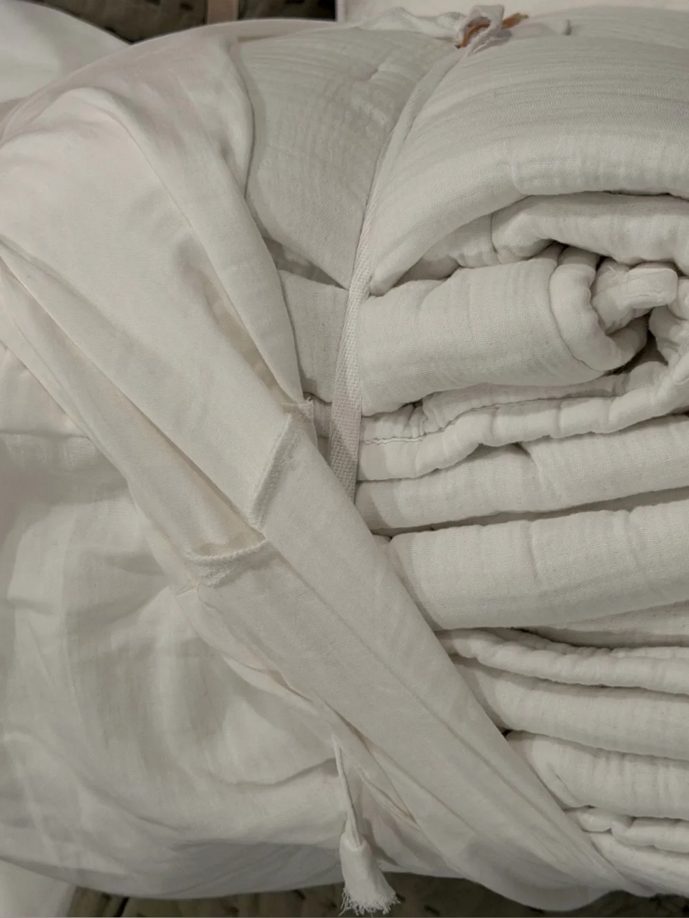 NWT Quince Organic Airy Gauze White Dream Quilt White Queen